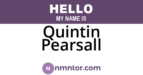 Quintin Pearsall