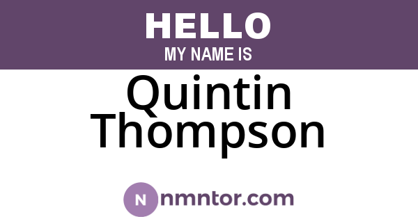 Quintin Thompson