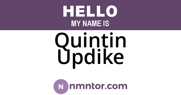 Quintin Updike