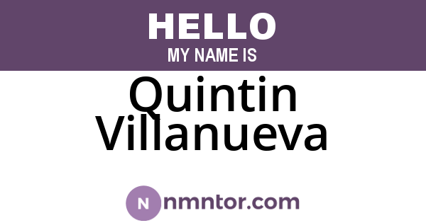 Quintin Villanueva