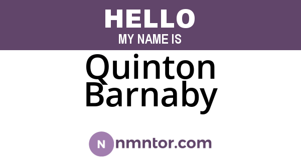 Quinton Barnaby