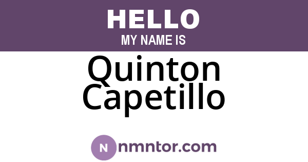 Quinton Capetillo