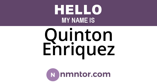 Quinton Enriquez