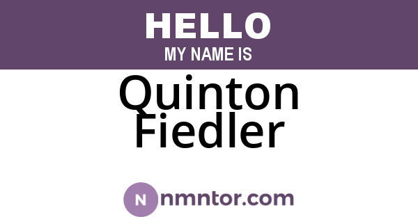 Quinton Fiedler