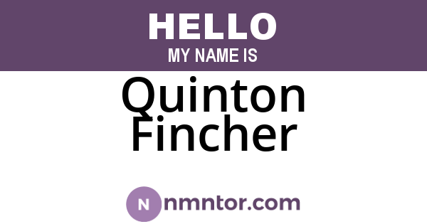 Quinton Fincher