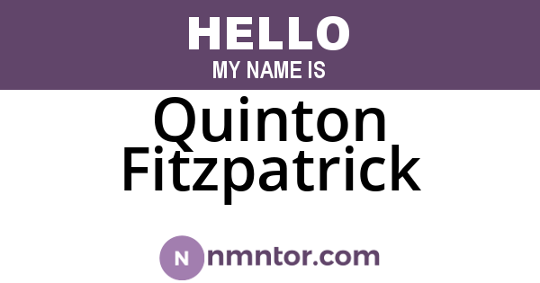 Quinton Fitzpatrick