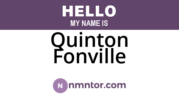Quinton Fonville