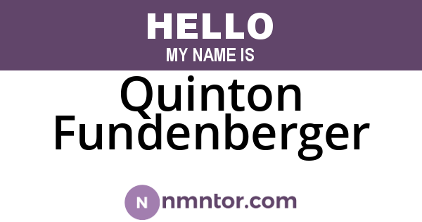 Quinton Fundenberger
