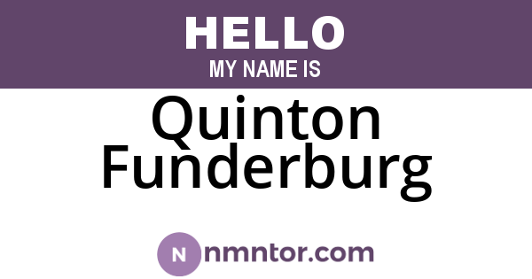 Quinton Funderburg