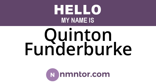 Quinton Funderburke