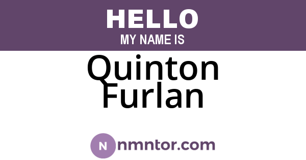 Quinton Furlan