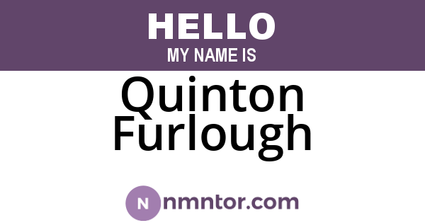 Quinton Furlough