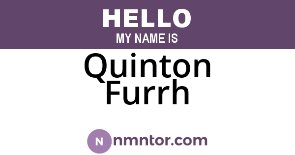Quinton Furrh