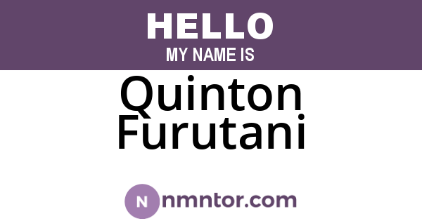 Quinton Furutani