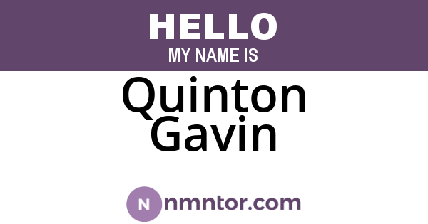 Quinton Gavin