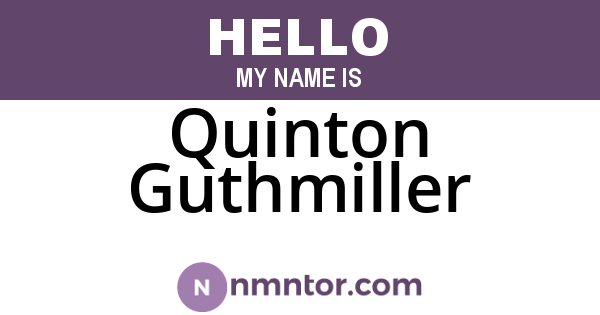 Quinton Guthmiller