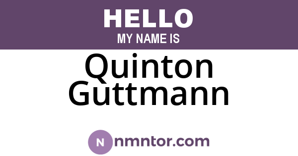 Quinton Guttmann