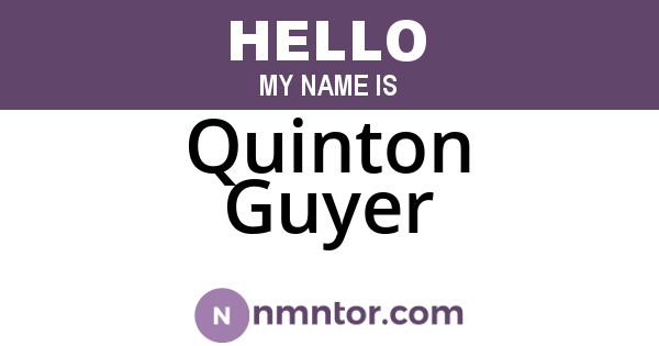 Quinton Guyer