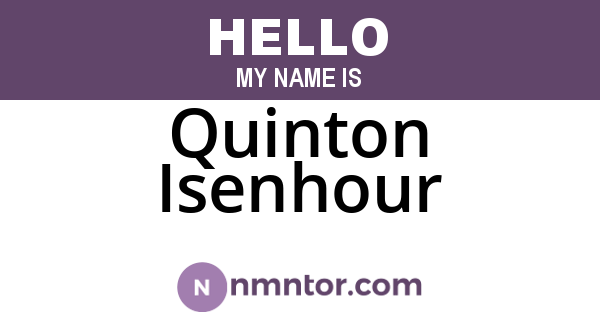 Quinton Isenhour