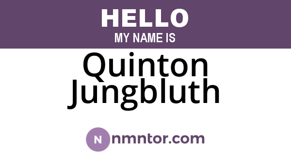 Quinton Jungbluth