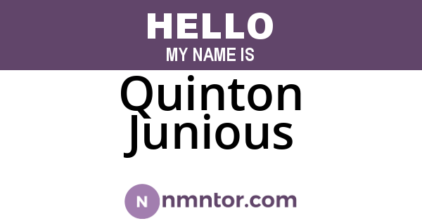 Quinton Junious