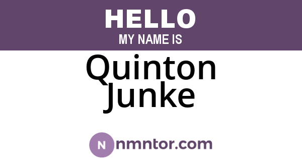Quinton Junke