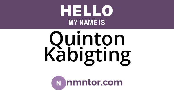 Quinton Kabigting