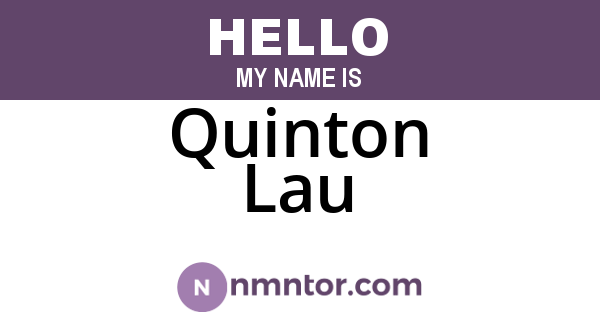 Quinton Lau