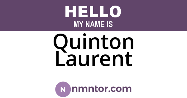 Quinton Laurent