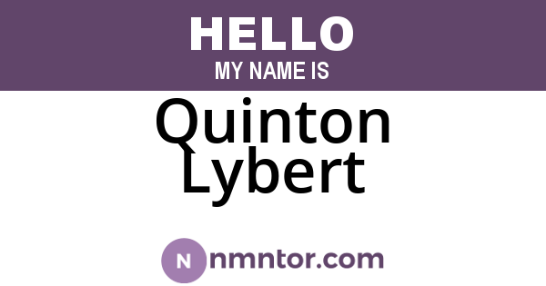 Quinton Lybert