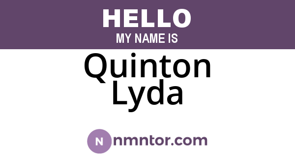 Quinton Lyda