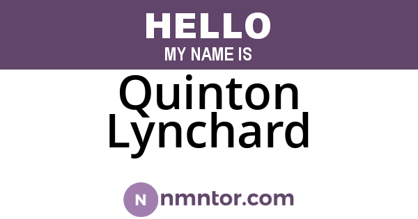 Quinton Lynchard