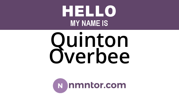 Quinton Overbee