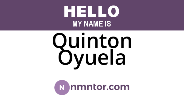 Quinton Oyuela