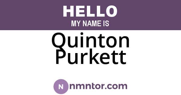 Quinton Purkett