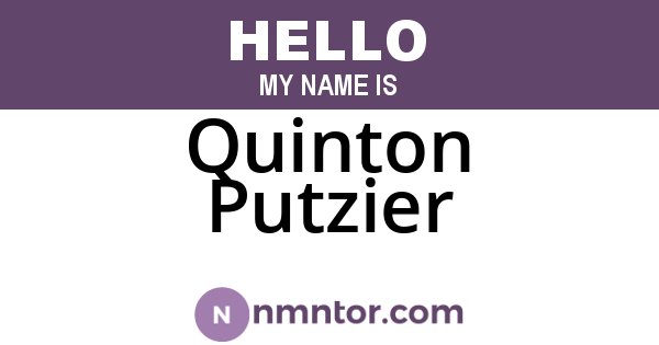 Quinton Putzier