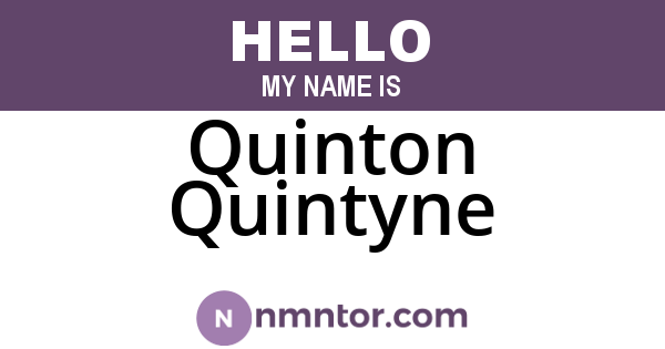 Quinton Quintyne