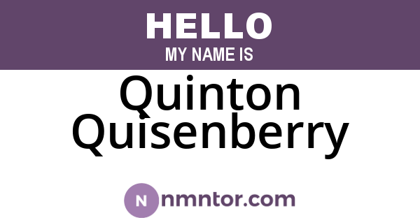 Quinton Quisenberry