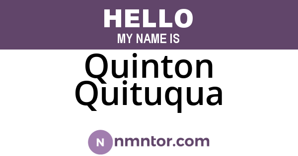 Quinton Quituqua