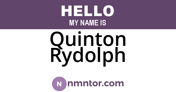 Quinton Rydolph