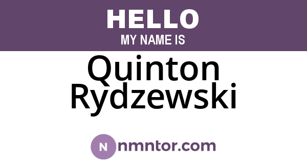 Quinton Rydzewski