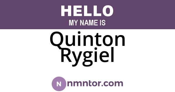Quinton Rygiel
