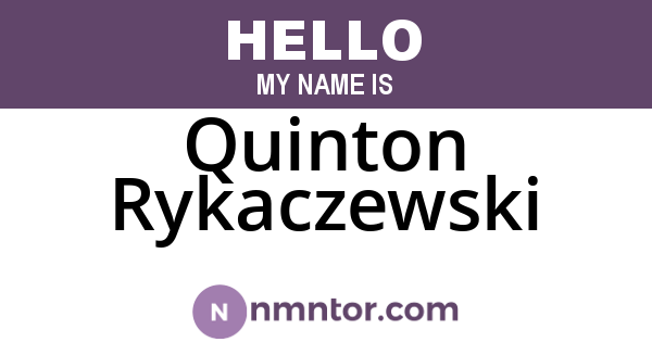 Quinton Rykaczewski
