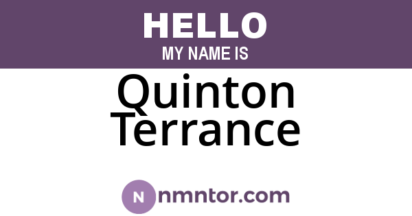 Quinton Terrance
