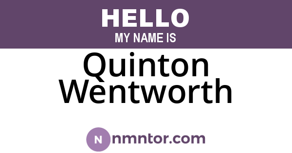 Quinton Wentworth