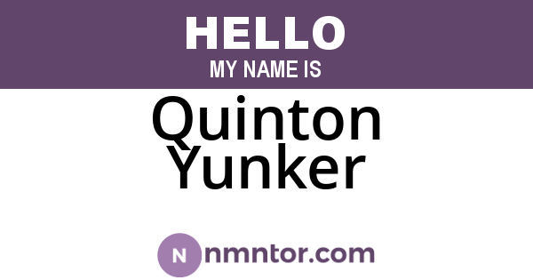 Quinton Yunker