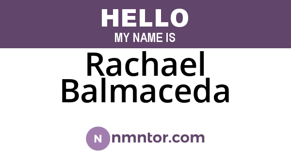 Rachael Balmaceda