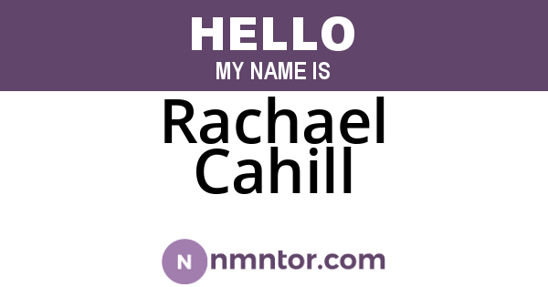 Rachael Cahill