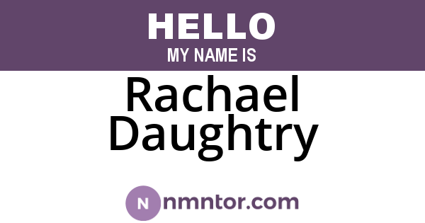 Rachael Daughtry