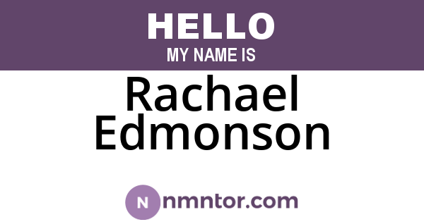 Rachael Edmonson